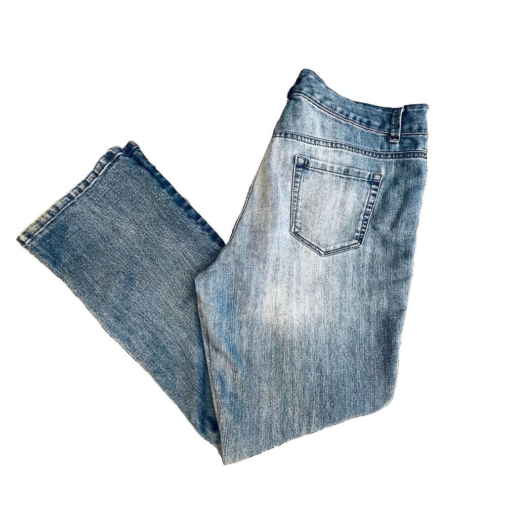 Bandalino Jeans Sz 12 Straight Mid-rise Light Wash